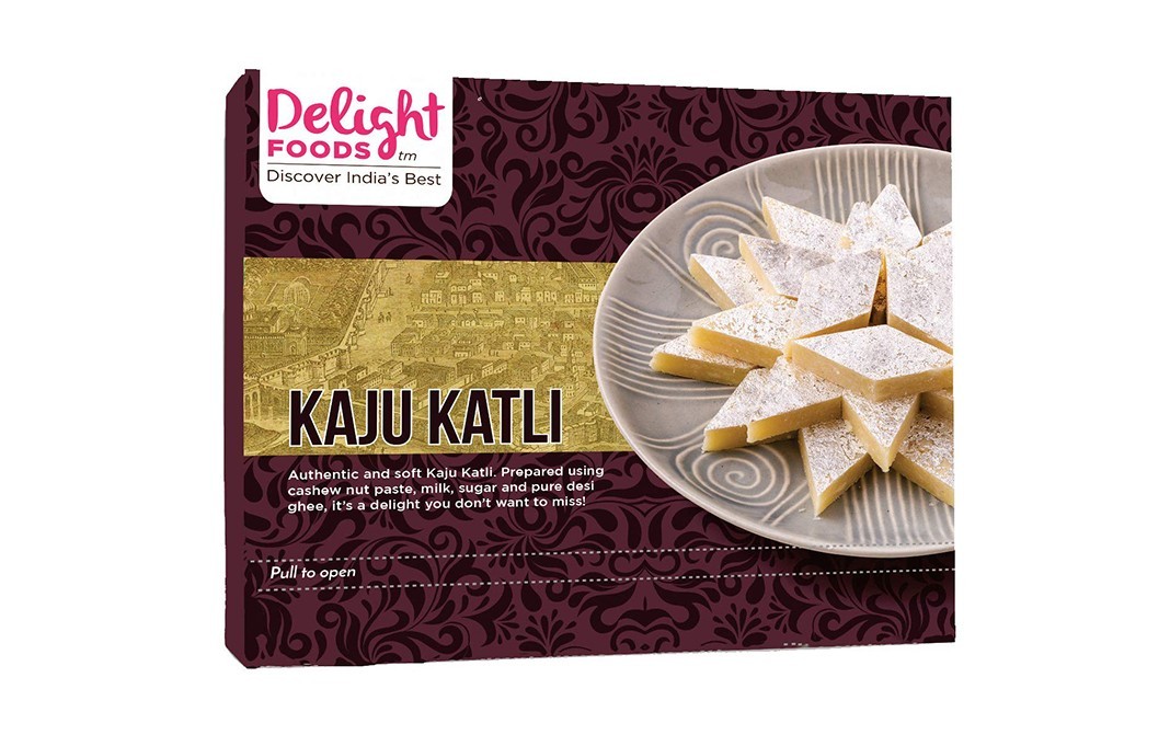 Delight Foods Kaju Katli    Box  500 grams